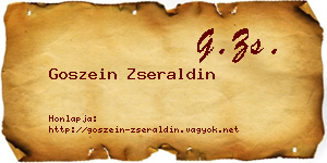 Goszein Zseraldin névjegykártya